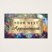 Gold Glitzer Black Opal Terminkarte (Vorderseite)