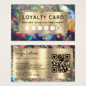 Gold Glitzer Black Opal Treuekarte (Vorne & Hinten)