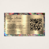 Gold Glitzer Black Opal Treuekarte (Rückseite)