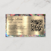 Gold Glitzer Black Opal Visitenkarte (Rückseite)