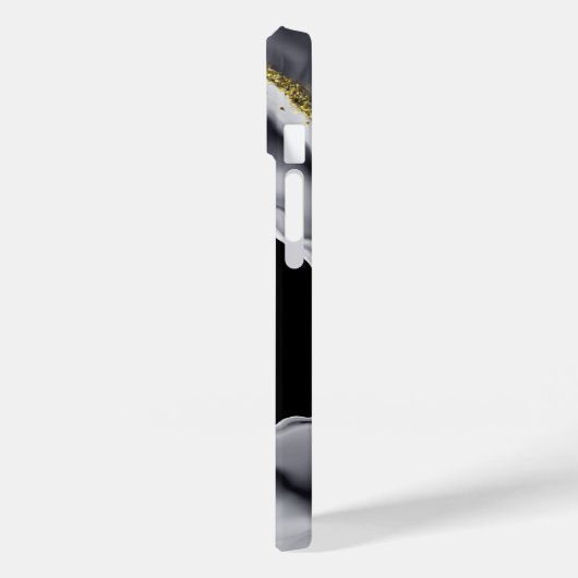 Gold Glitzer Black Personalize Case-Mate iPhone Hülle (Rückseite / Links)