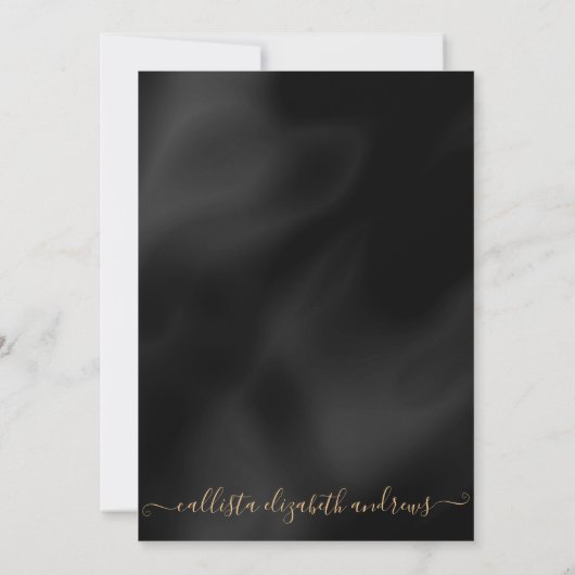 Gold Glitzer Black Silk Masquerade Birthday Invita Einladung (Rückseite)