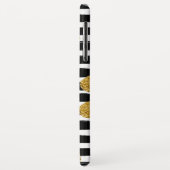 Gold Glitzer Black Stripes Case-Mate iPhone Hülle (Hinten/Links)