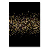 Gold Glitzer Black Two Name Platzkarten Tischnummer (Rückseite)