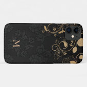 Gold-Glitzer-Blätter Case-Mate iPhone Hülle (Rückseite (Horizontal))