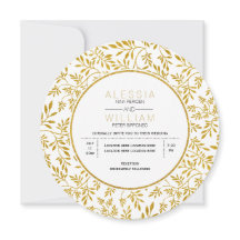 Gold Glitzer Blätter Muster moderne Hochzeit