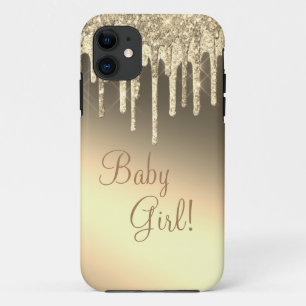 Gold Glitzer Bling Girl Sparkle Glam Chic Name Case-Mate iPhone Hülle