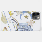 *~* Gold Glitzer Blue Moon Stars Burg Case-Mate iPhone Hülle (Rückseite (Horizontal))