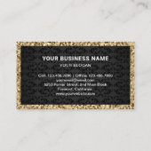 Gold Glitzer Blueberry Cupcake Konditorei Koch Bäc Visitenkarte (Rückseite)