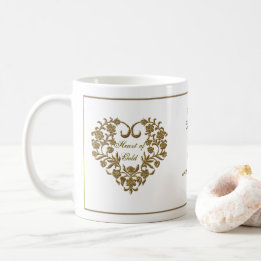 Gold Glitzer Blühe Valentinstag Tasse