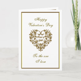 Gold Glitzer Blühen Valentine Grußkarte Feiertagskarte