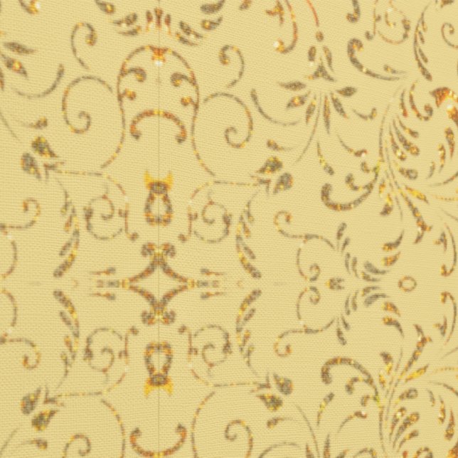 Gold Glitzer Blume Muster Ornamente Tapete (Naht)