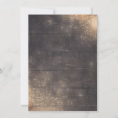 Gold Glitzer Blumenblume Rustikale Country Baby Du Einladung (Rückseite)