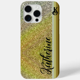 Gold Glitzer Blush Monogram Case-Mate iPhone Hülle