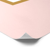 Gold Glitzer Blush Pink Wedding Foto Booth Prop Poster (Ecke)