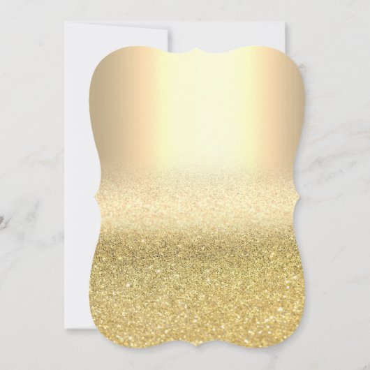 Gold Glitzer Bokeh,Tiara,Sweet 16 Party Einladung (Rückseite)