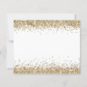 Gold Glitzer Borders Happy Holidays Card (Rückseite)