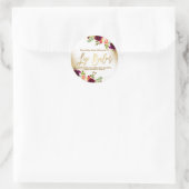 Gold Glitzer Bouquet White Lip Balm Labels Runder Aufkleber (Tasche)