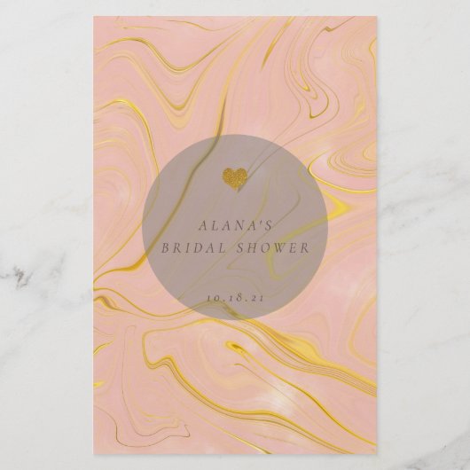 Gold Glitzer Brautparty (Rückseite)