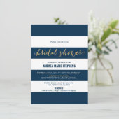 Gold-Glitzer-Brautparty Einladung (Stehend Vorderseite)