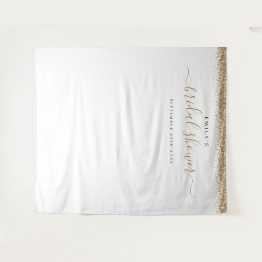 Gold Glitzer Brautparty Hintergrund für Fotos Wandteppich (Vorderseite (Horizontal))