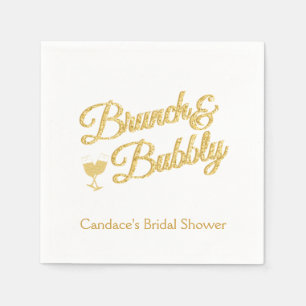 Gold Glitzer Brautparty Napkins Serviette