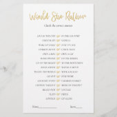 Gold Glitzer Brautparty Spiel würde sie eher (Vorderseite)