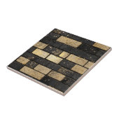 Gold Glitzer Brick Muster Fliese (Seite)