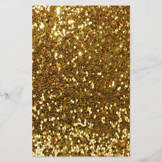 Gold Glitzer Briefpapier (Vorderseite)