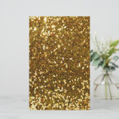 Gold Glitzer Briefpapier (Stehend Vorderseite)
