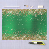 Gold Glitzer Bright Green Ombre Foil Seidenpapier (Handwerk)