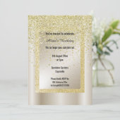 Gold Glitzer Bronze Modern All Occasailing Custom Einladung (Stehend Vorderseite)