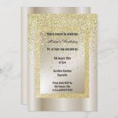 Gold Glitzer Bronze Modern All Occasailing Custom Einladung (Vorne/Hinten)