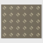 Gold Glitzer Brown Abstrakt Chic Wrapping Paper Geschenkpapier (Flach)