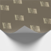 Gold Glitzer Brown Abstrakt Chic Wrapping Paper Geschenkpapier (Ecke)