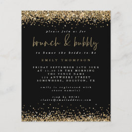 Gold Glitzer Brunch Bubbly Brautparty