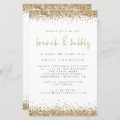 Gold Glitzer Brunch Bubbly Brautparty (Vorne/Hinten)