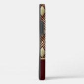 Gold Glitzer Burgundy Diamond Muster Personalisier Case-Mate iPhone Hülle (Rückseite / Rechts)