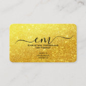 Gold Glitzer Business Cards - Elegantes Script Visitenkarte (Vorderseite)