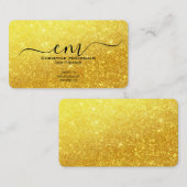 Gold Glitzer Business Cards - Elegantes Script Visitenkarte (Vorne/Hinten)