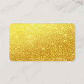 Gold Glitzer Business Cards - Elegantes Script Visitenkarte (Rückseite)