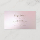Gold Glitzer Butterfly Lilac Agate Business Card Visitenkarte (Rückseite)