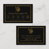 Gold Glitzer Butterfly - Treuekarte (Vorne/Hinten)