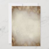 Gold Glitzer Cap, Wein, Glas, Sonnenblumen Gold To Einladung (Rückseite)