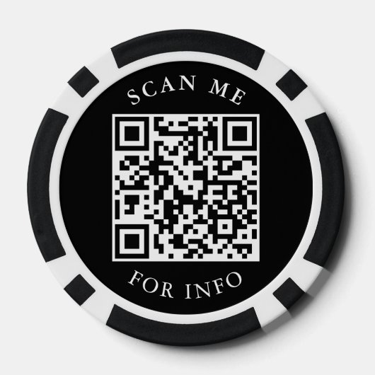 Gold Glitzer Card Anzug Hochzeitdatum Name QR-Code Pokerchips (Rückseite)