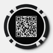 Gold Glitzer Card Anzug Hochzeitdatum Name QR-Code Pokerchips (Rückseite)