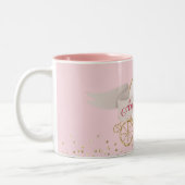 Gold Glitzer Carriage Maidale Individuelle Name Zweifarbige Tasse (Links)