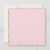 Gold Glitzer Carriage Mairy Tale Baby Dusche Einladung (Rückseite)