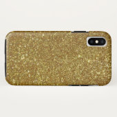 Gold Glitzer Case-Mate iPhone Hülle (Rückseite (Horizontal))