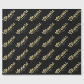 Gold Glitzer Cheers Chic Holiday Custom Gift Wrap Geschenkpapier (Flach)